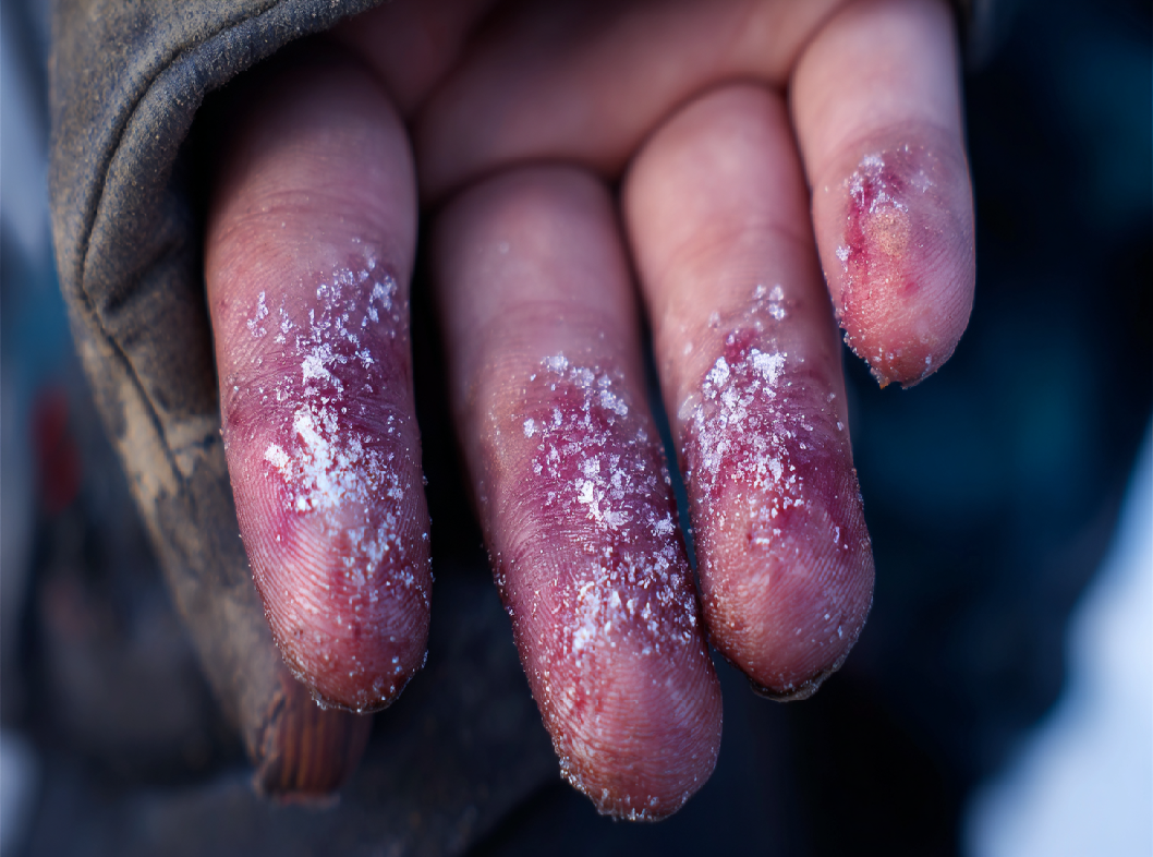 Обморожение пальцев рук