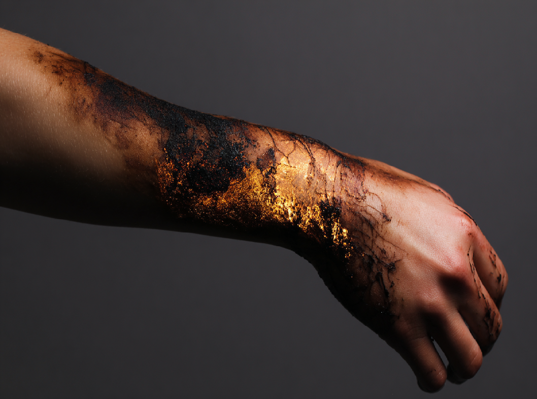 Ожог на теле человека